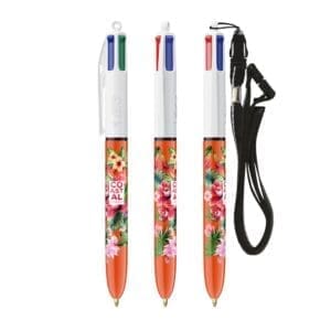 BIC® 4 Colours Fine Kugelschreiber + Lanyard