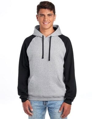 JERZEES - Nublend® Colour-Block Raglan Hooded Sweatshirt