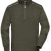 James&Nicholson - Workwear Half-Zip Sweat - SOLID