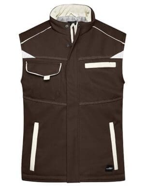 James&Nicholson - Workwear Softshell Padded Vest - COLOR