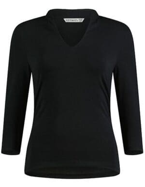 Kustom Kit - Regular Fit Mandarin Collar Top 3/4 Sleeve