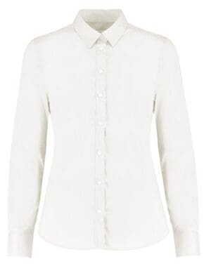 Kustom Kit - Women´s Tailored Fit Stretch Oxford Shirt Long Sleeve