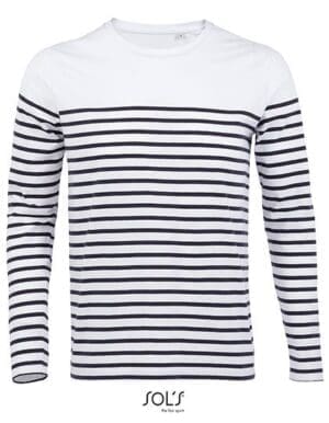 SOL´S - Men´s Long Sleeve Striped T-Shirt Matelot