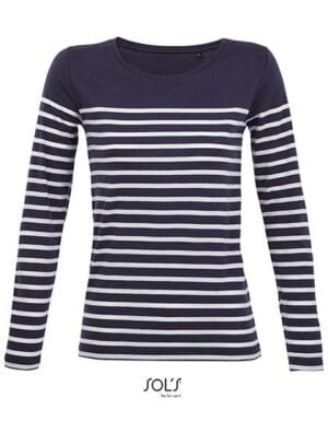 SOL´S - Women´s Long Sleeve Striped T-Shirt Matelot