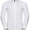 Shirt  Russell Collection - Men´s Long Sleeve Tailored Contrast Herringbone