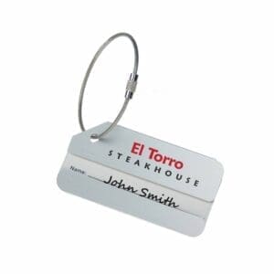 Aluminium Luggage Tag Silber