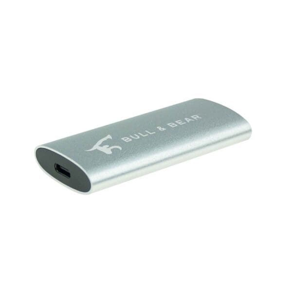 White Lake Compact External SSD Silver