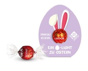 Lindt Lindor Kugel in Werbekartonage "Osterei"